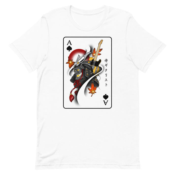 The Samurai & Guitar Playing Card Unisex T-Shirt